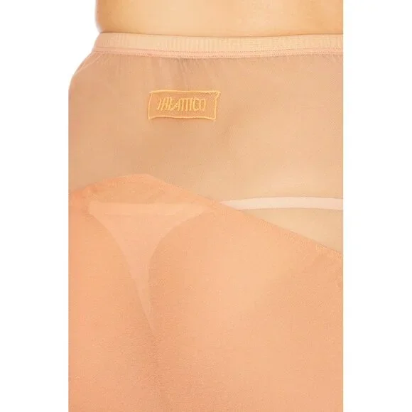 THE ATTICO Long Skirt in Peach Orange Maxi - Picture 7 of 7